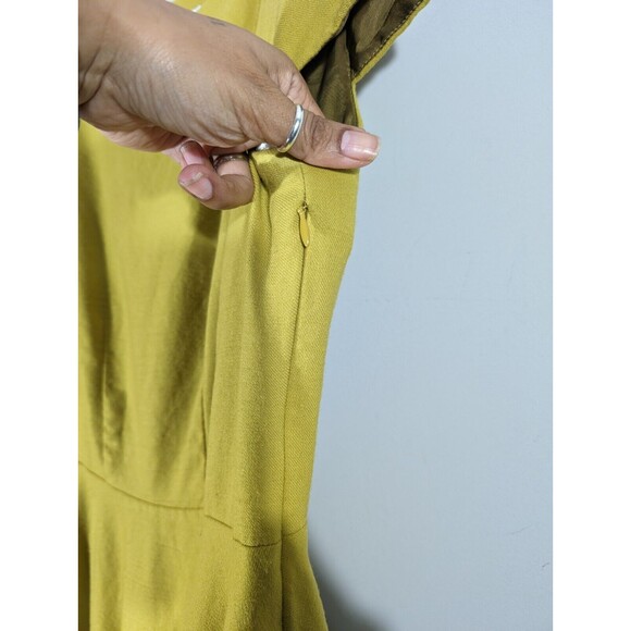 Boden Finsbury Green Wool Fit N Flare Midi Classic Dress Women Size 8 Regular - Picture 3 of 8